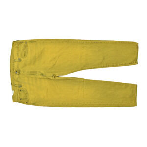 Levi's 501 CT Men Jeans Yellow Green Regular Size 42x32 Cotton Denim Button Fly